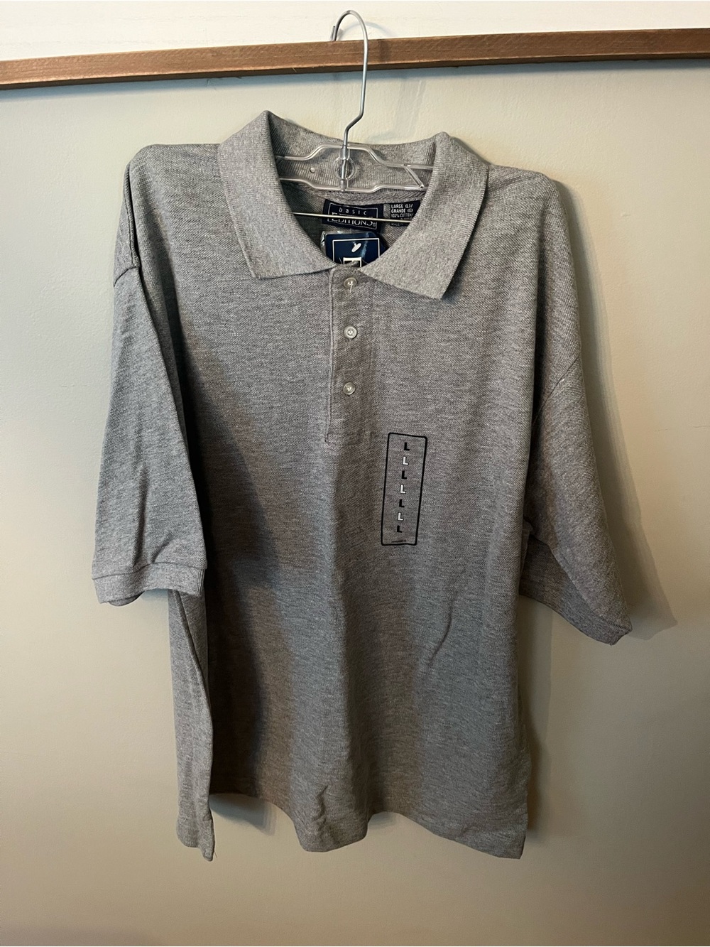 NWT men’s gray polo Large